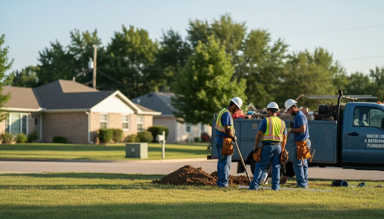 Residential water line and bathroom plumbing service in Sylvan Grove, KS